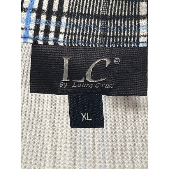 LC by Laura Cruz Plaid Blazer Cardigan XL - Picture 5 of 6